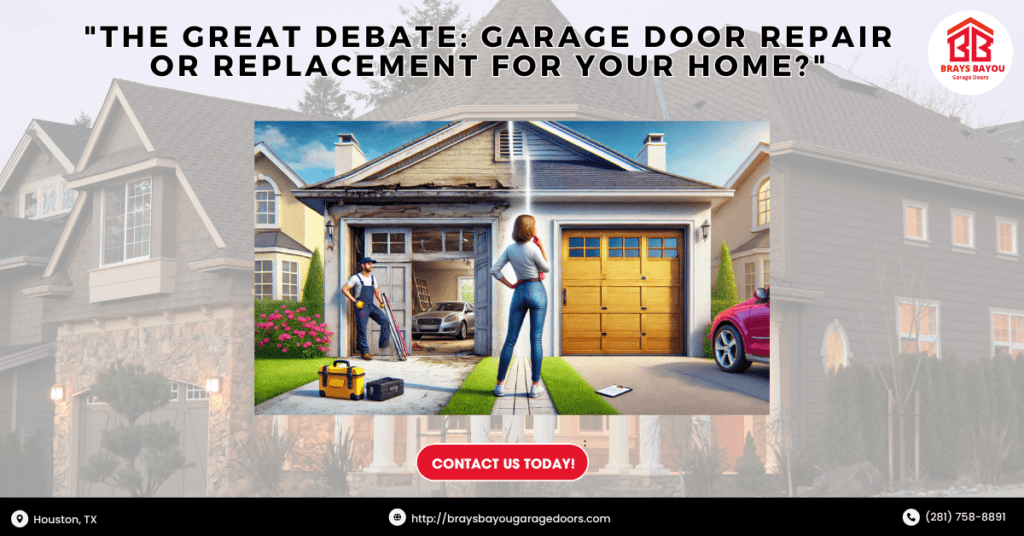 The Great Debate: Garage Door Repair Or Replacement For Your Home? 7 Brays Bayou Garage Doors 2
