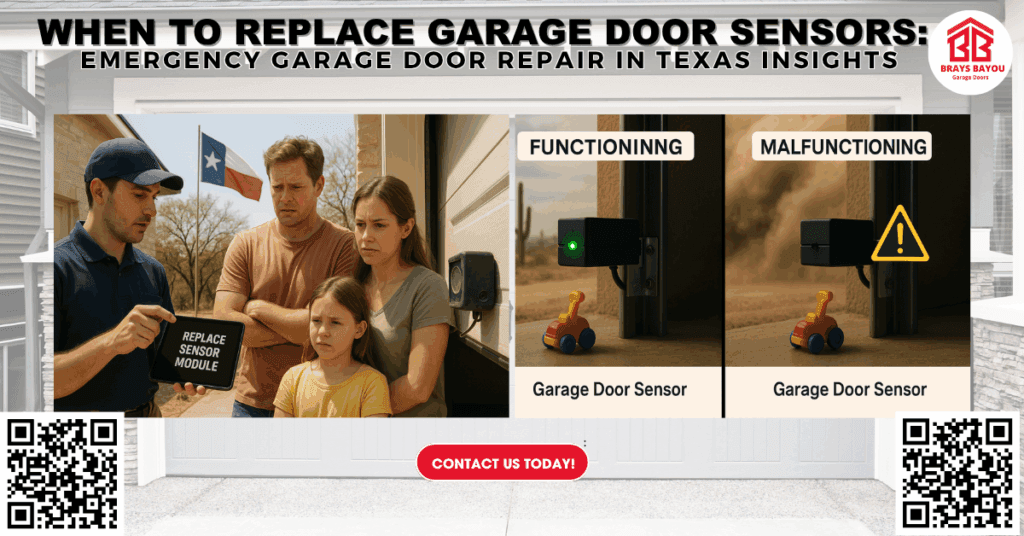 When To Replace Garage Door Sensors: Emergency Garage Door Repair In Texas Insights 6 New Garage Door Features You Didn’t Know You Needed - Brays Bayou Garage Doors