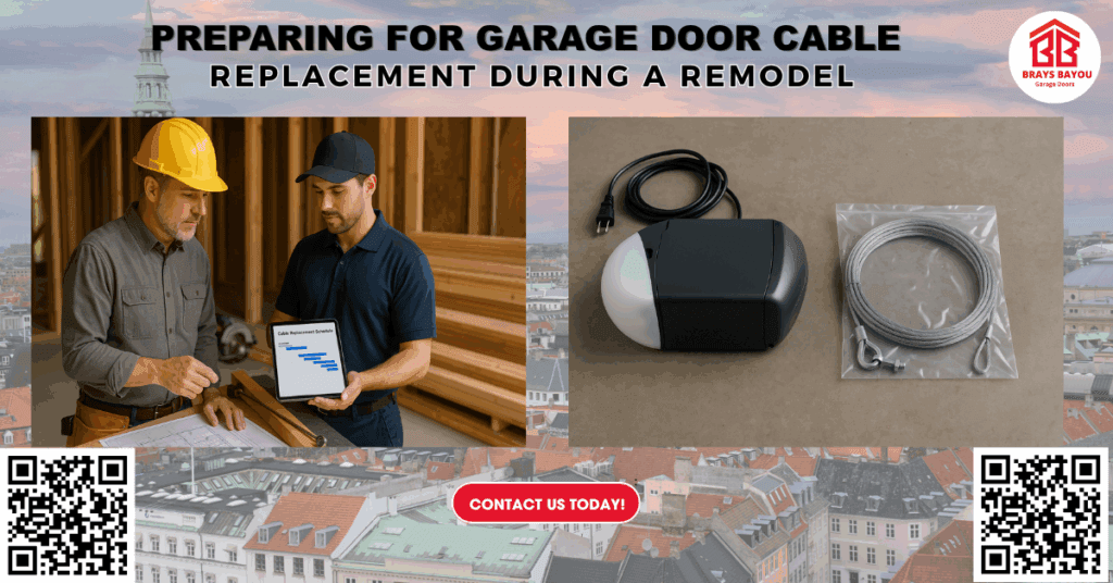 Preparing for Garage Door Cable Replacement During a Remodel - Brays Bayou Garage Doors