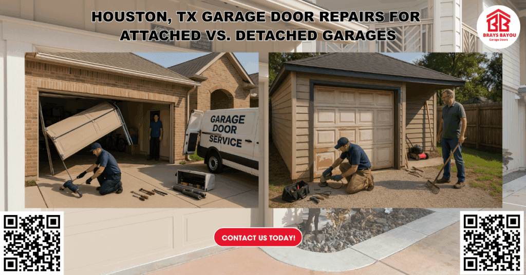 Houston, TX Garage Door Repairs for Attached vs. Detached Garages - Brays Bayou Garage Doors